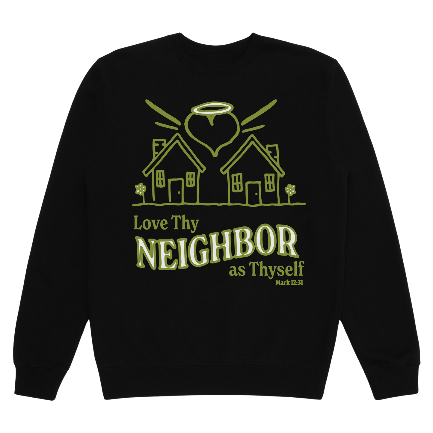 LOVE THY NEIGHBOR PULLOVER - Black