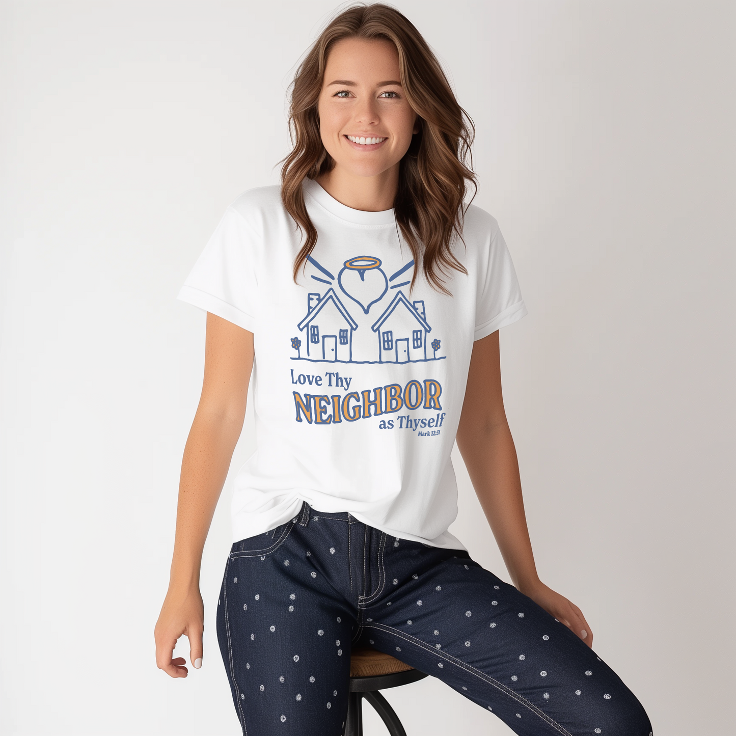 LOVE THY NEIGHBOR TEE - White